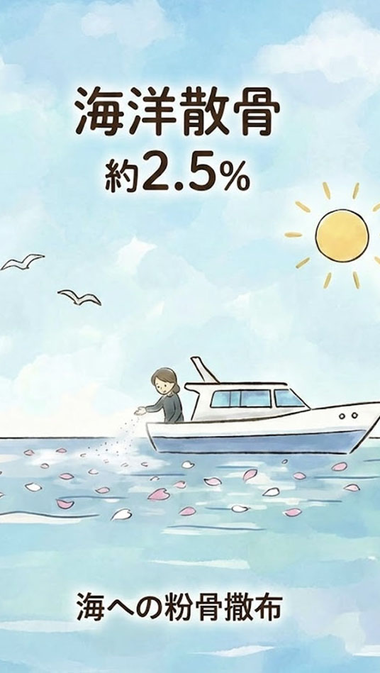 海洋散骨イラスト