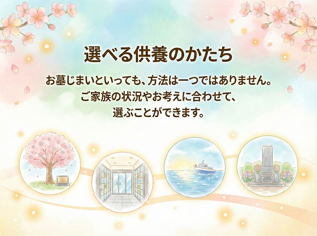 選べる供養のかたち - お墓じまいといっても方法は一つではありません